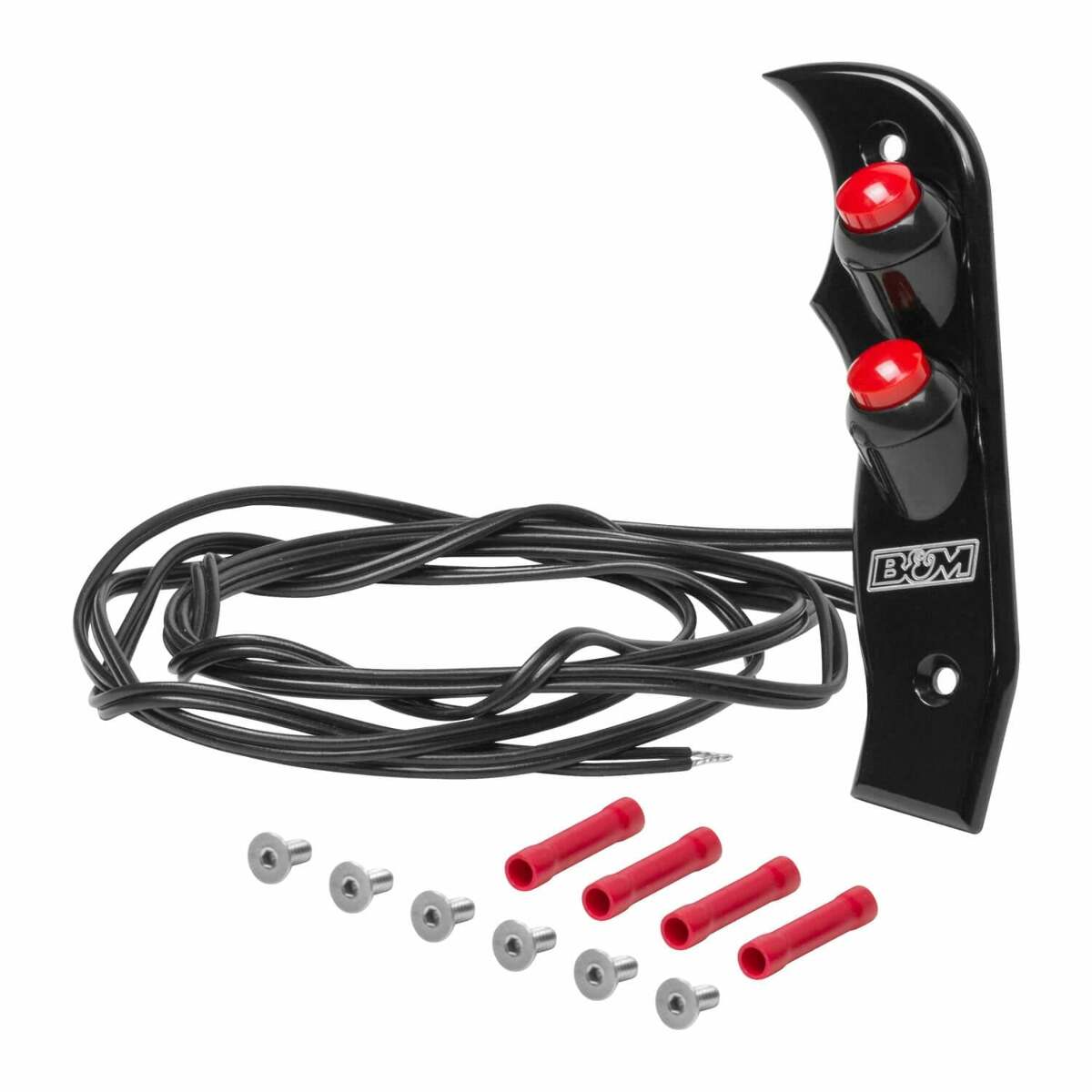 Magnum Grip Side Plate with two 12V Buttons billet aluminum black anodized