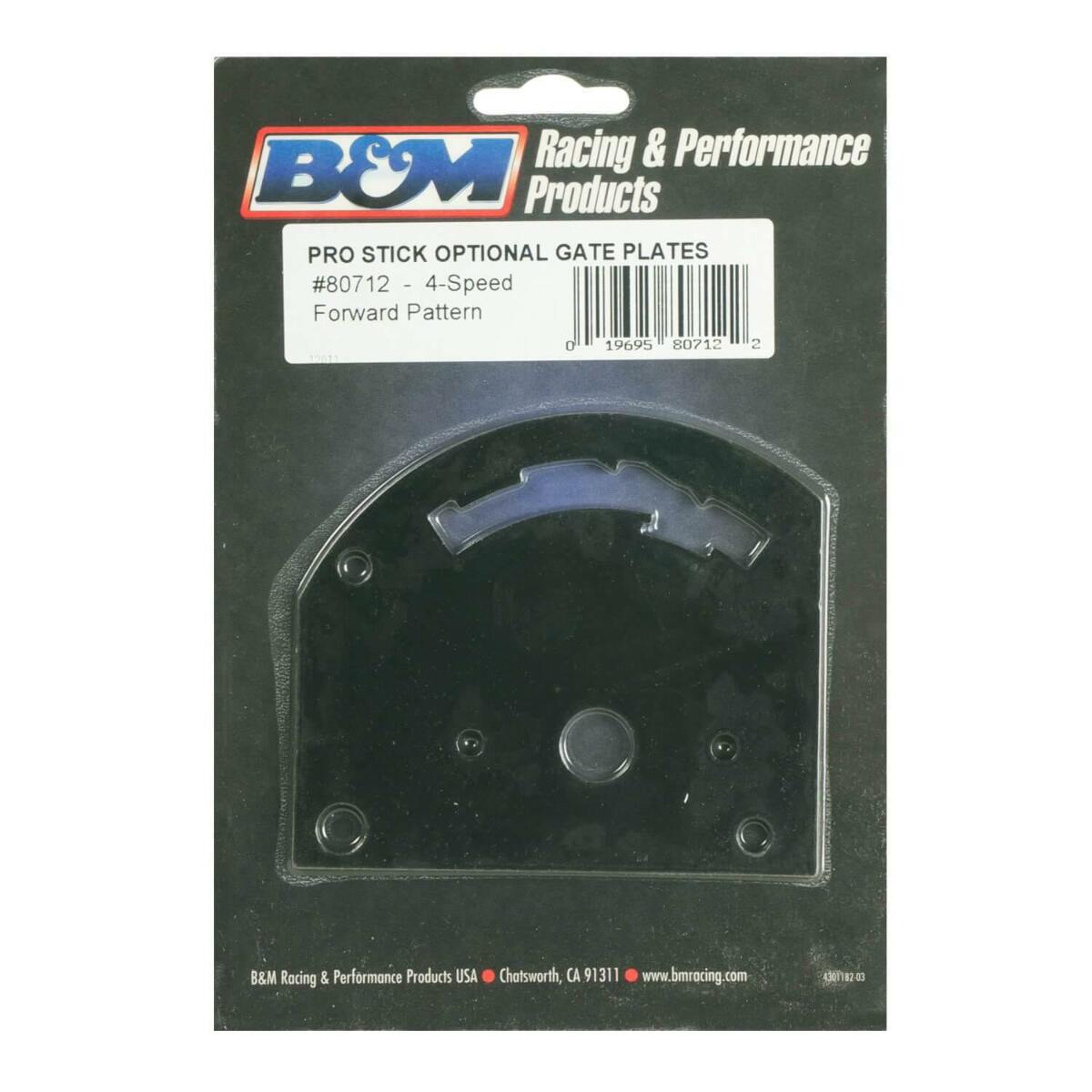 Shifter Gate Plate - 4-speed Forward Pattern black