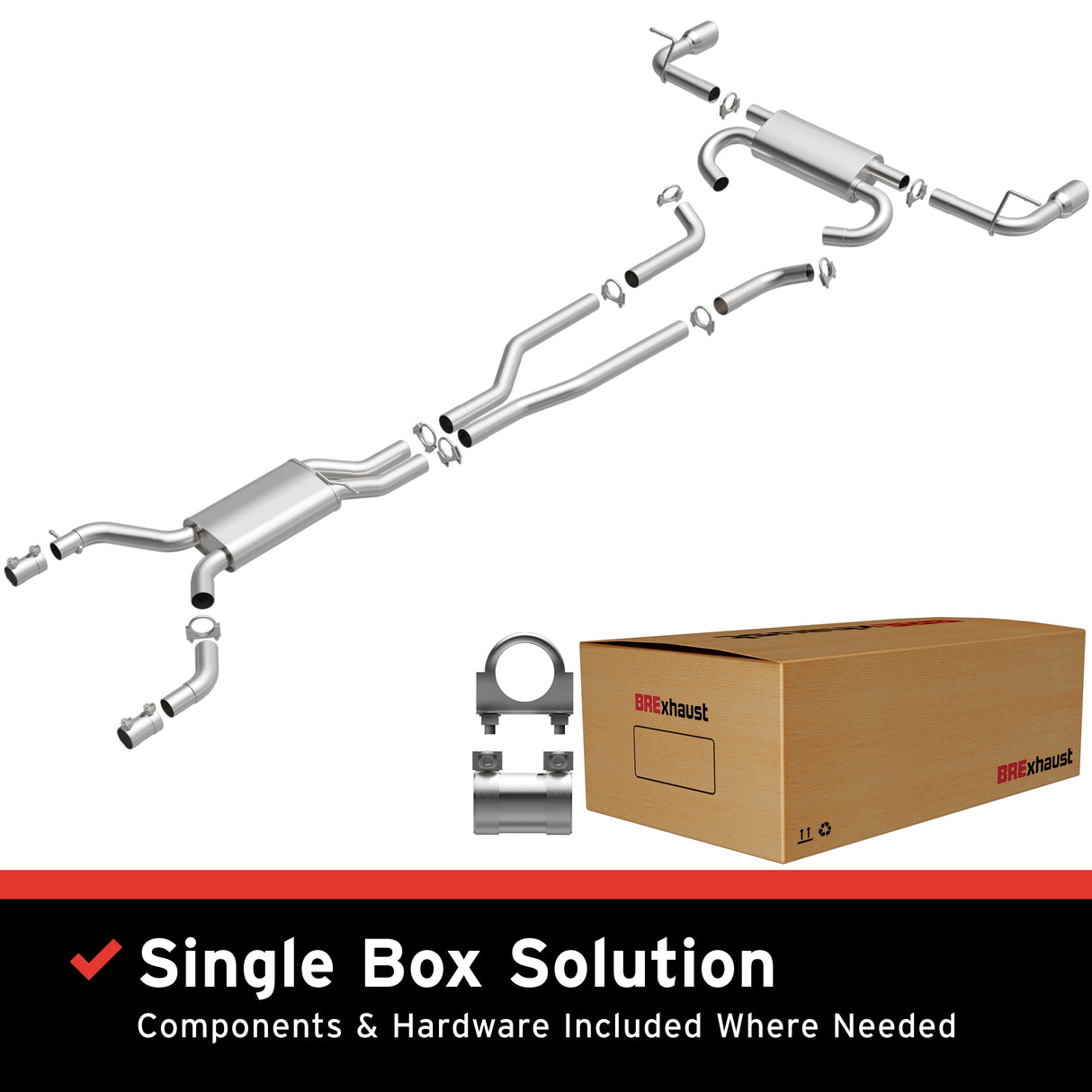 Fits 2007-2015 Audi Q7 Direct-Fit Replacement Exhaust System stainless steel
