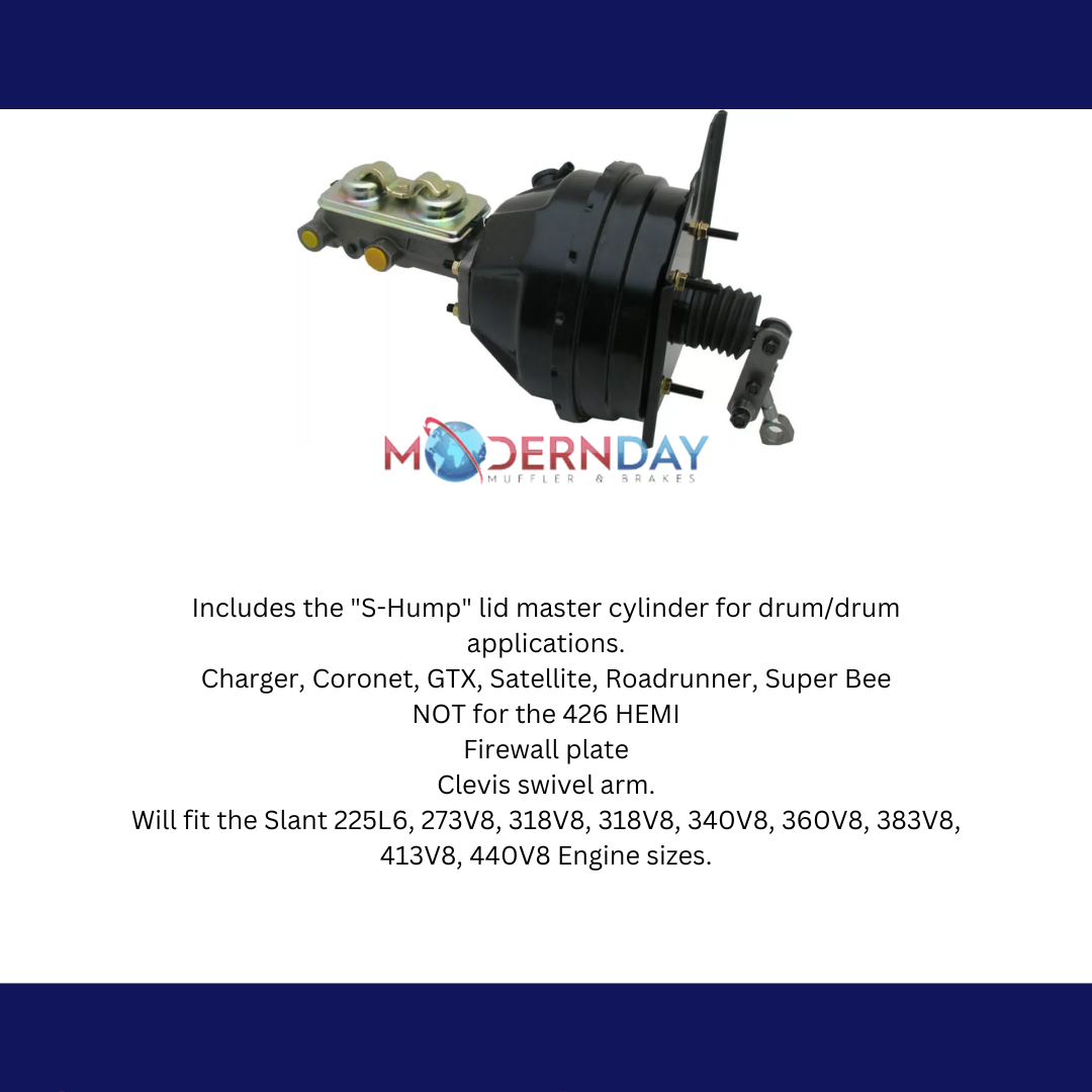 power brake booster and master cylinder kit for 1966-1970 Charger black mopar-1966-1970-b-body-drum-drum-booster-conversion-kit-bck8536-1d MBM