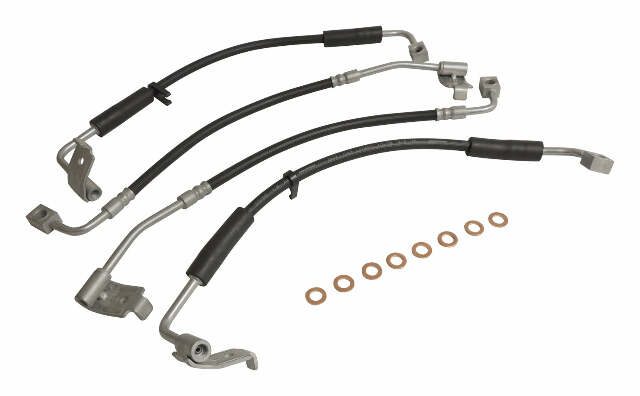 Jeep Steel Black Brake Hose Kit - BHK1
