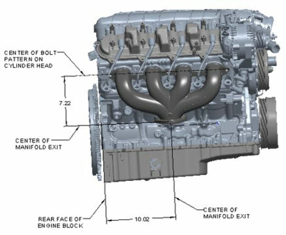 LT Swap Exhaust Manifolds -Center Dump-Black Ceramic-Multi-Fit-2.50-BHS5190