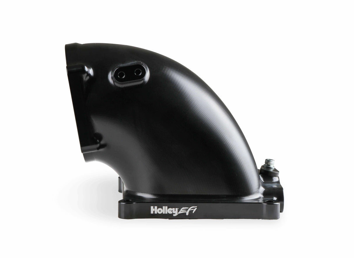 Holley EFI Billet 4500 EFI Throttle Body Intake Elbow-LS- Black Finish - 300-253BK