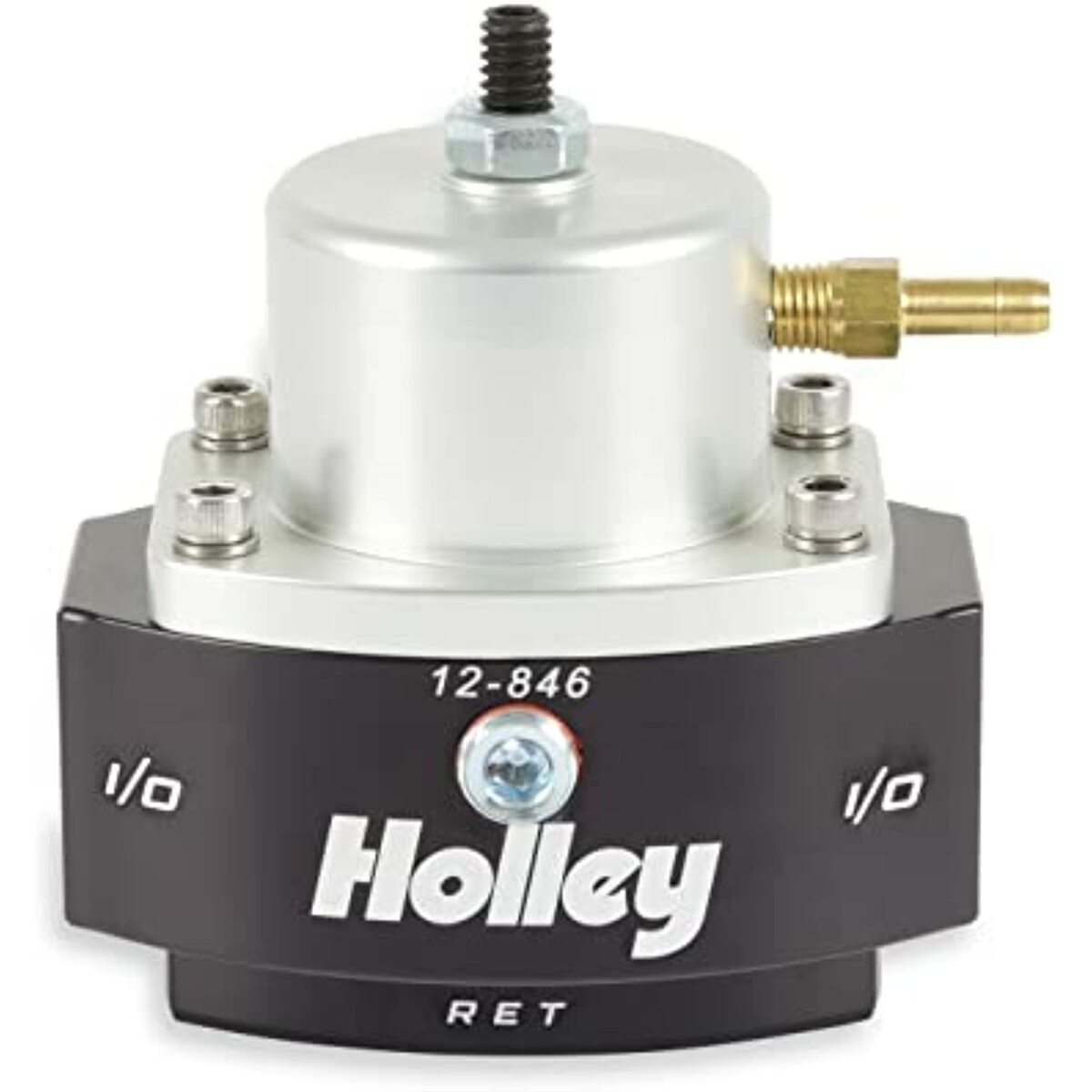 t Billet Bypass Fuel Pressure Regulator Kit 15-60 Psi W/Fittings & Gauge-12-846KIT Holley