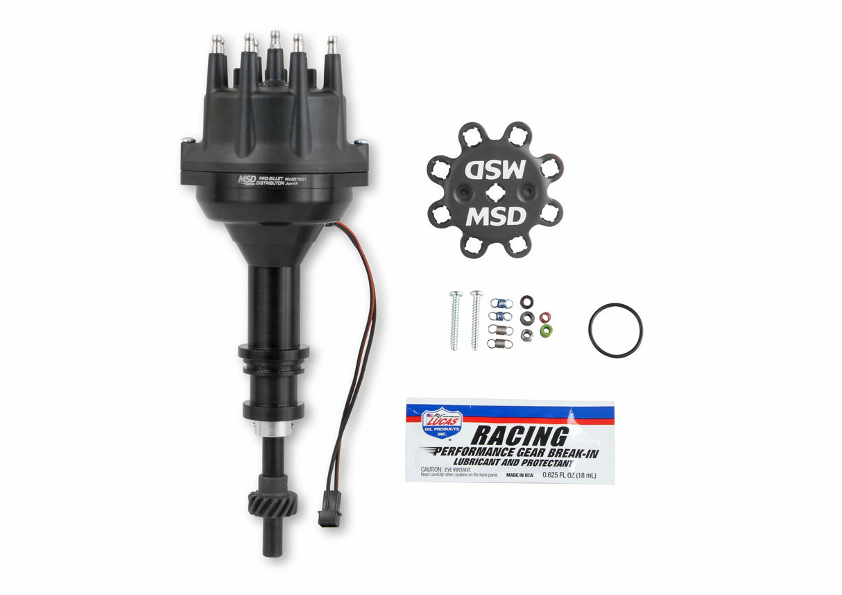 MSD ignition distributor for 1977-1979 Ford Mustang black steel anodized 857831