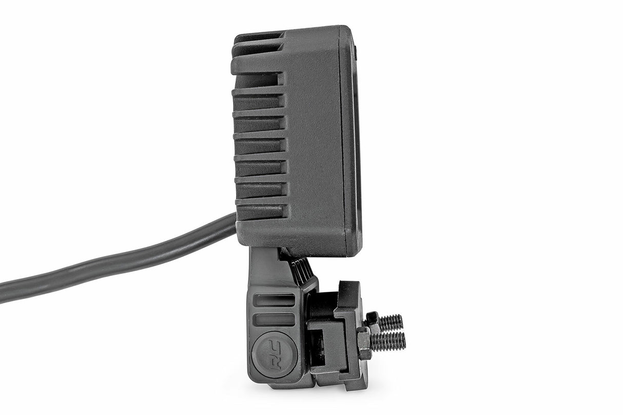 Black Series LED Light Pair; 2 Inch; Flood; Swivel Mount 70802