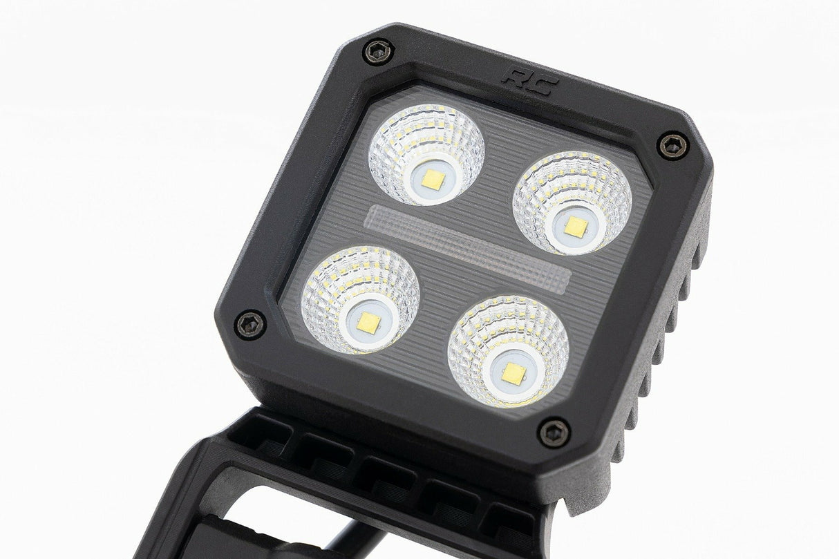 Black Series LED Light Pair; 2 Inch; Flood; Swivel Mount 70802