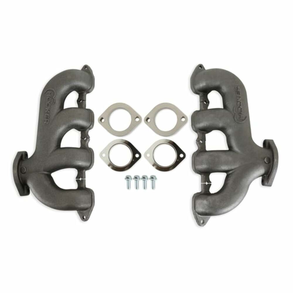 t BlackHeart LT Swap Exhaust Manifolds-Rear Dump-Natural Cast - BHS5192 Hooker