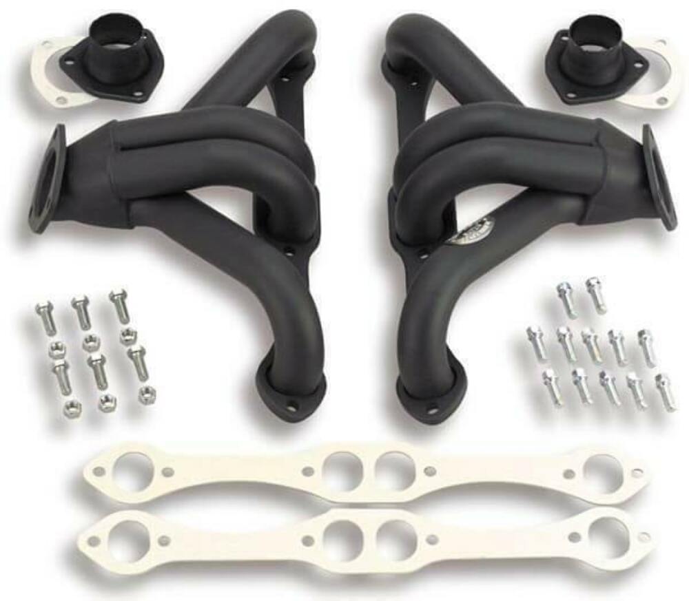 Hooker Super Competition Block Hugger Header -Painted 2100HKR for Corvette black