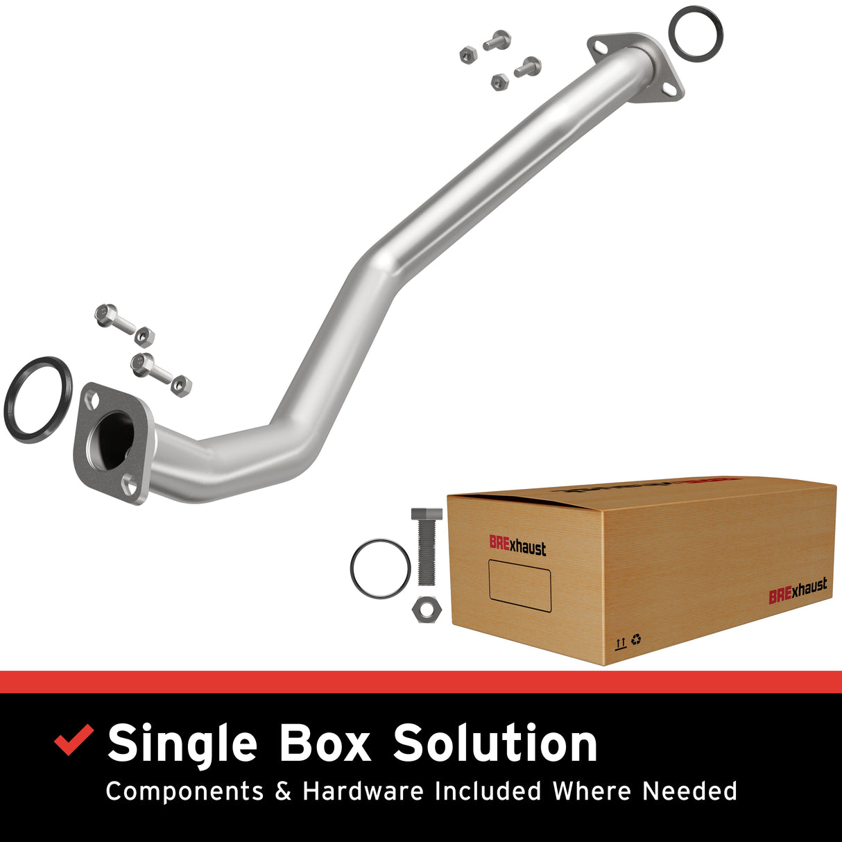 2007-2016 Toyota Sienna Direct-Fit Front Pipe Kit 107-0074 stainless steel