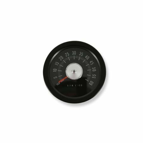 1967-1968 Ford Mustang In-Dash 6000 Rpm in-dash 8000 RPM tachometer factory style chrome C7ZZ-17360-6K Scott Drake
