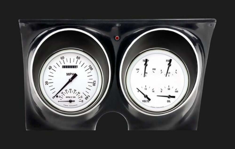 White Hot 1967-68 Camaro Package CAM67WH for 1967-1968 Camaro dash gauge cluster