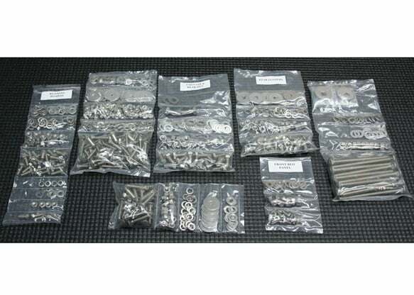 Fits 1959 3B Complete Bed Bolt Sets-Polished Stainless-Short/Step CBBK7SS55-59
