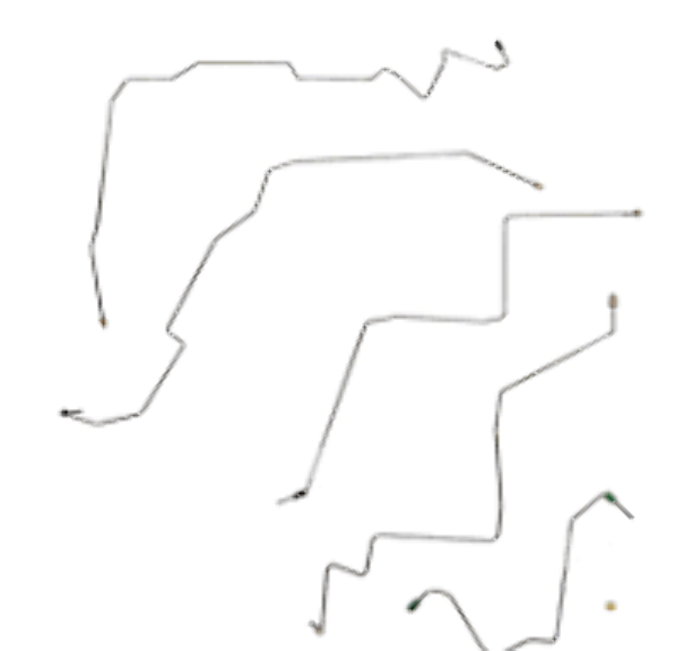 t 02-05 Dodge Ram 1500 Brake Line Kit 4WD Ext Cab/Short Bed Stainless Steel Fine Lines
