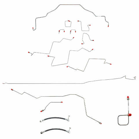 Brake Line Kit for 01-02 Dodge Ram 2500 AWABS 2WD long bed