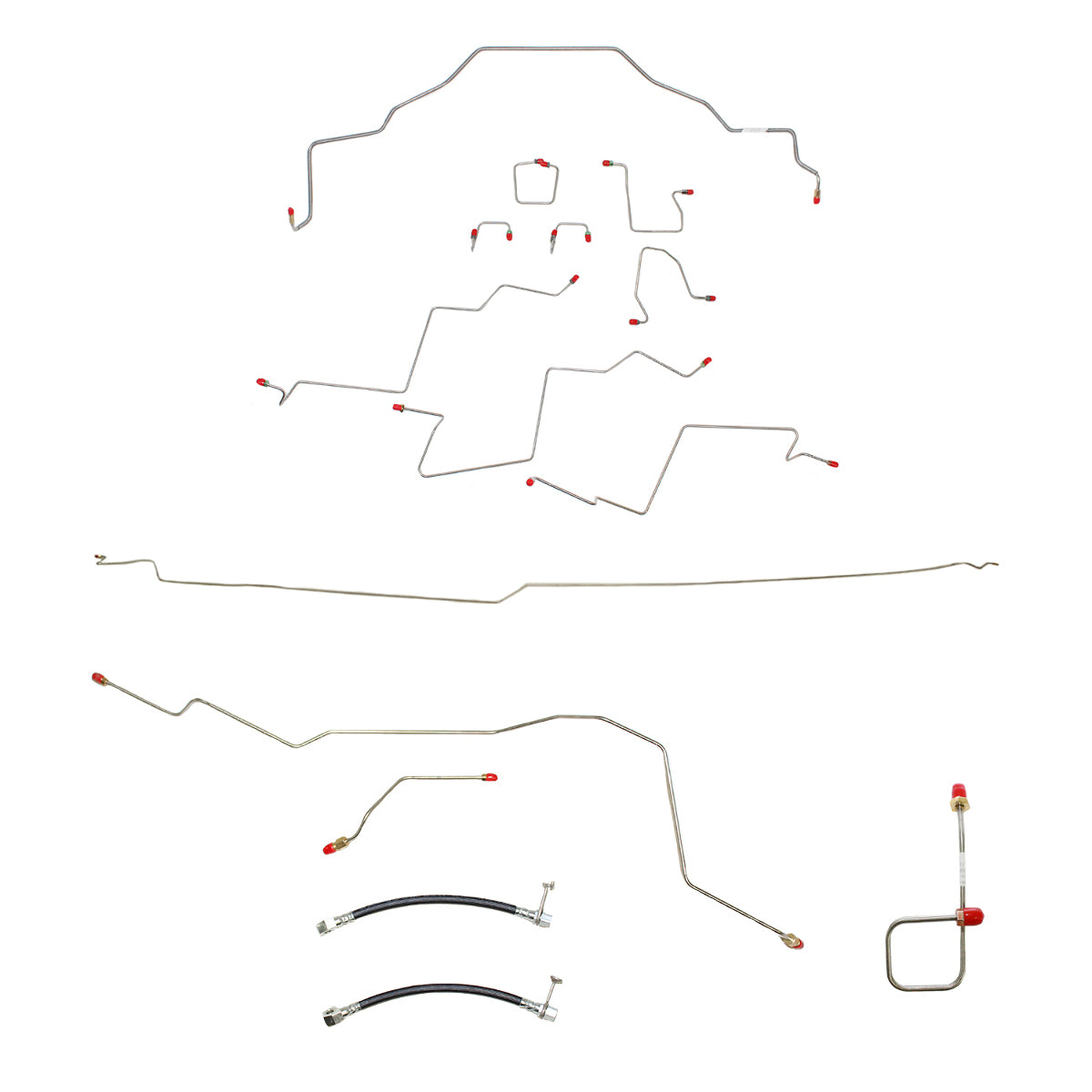 01-02 Dodge Ram 3500 Brake Line Kit 2WD Ext Cab/Long Bed Stainless Steel