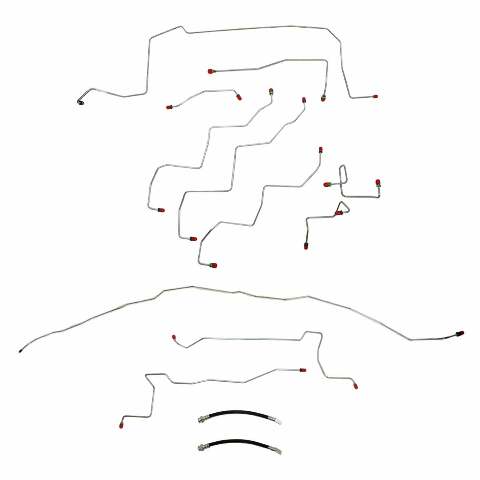 2002-2003 Dodge Durango RT Complete Brake Line Kit 4WD Rear Disc AWABS Steel CBK0096OM