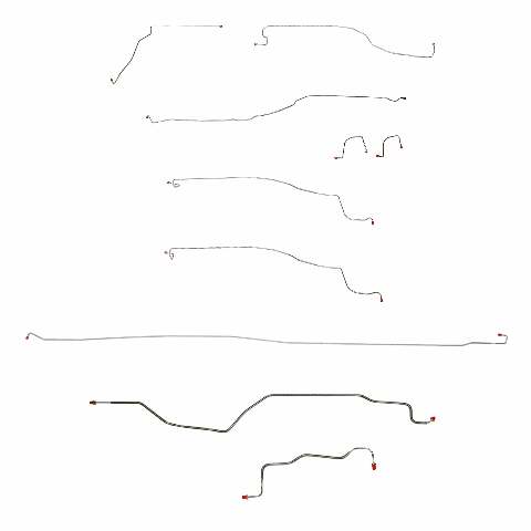 Brake Line Kit for 03-04 Chevy Silverado 1500 2WD stainless steel