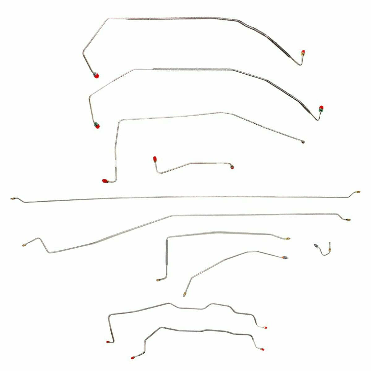 Brake Line Set for 1987-1991 Chevy R3500 Complete 2WD long bed steel