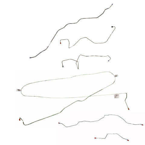 1990-1996 Ford F-150 Complete Brake Line Kit Reg Cab Long Bed Stainless CBK0193SS