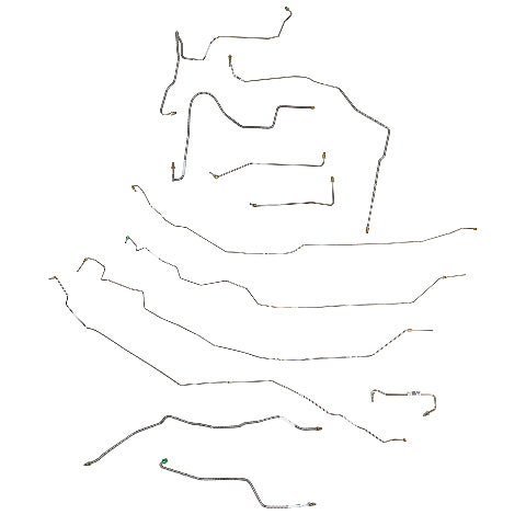 Fits 95-97 Camaro, Traction Control; Complete Brake Line Kit; Steel-CBK0252OM