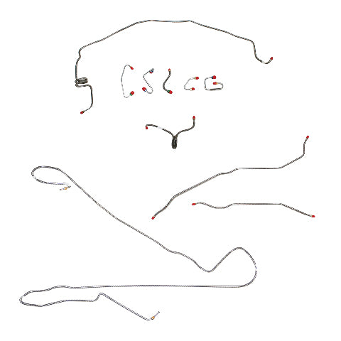 Complete Brake Line Kit for 70 Camaro, Power Disc, Armored Prop Line;