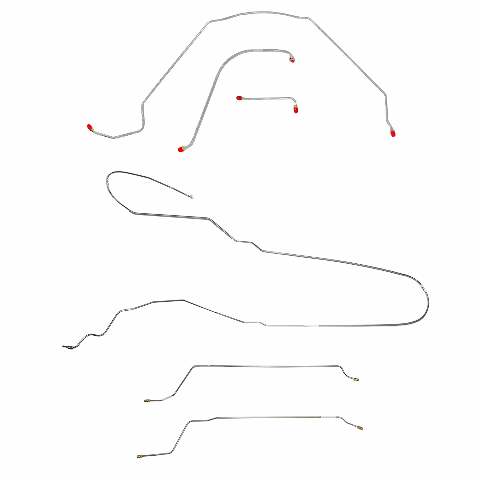 Brake Line for 64-65 Chevy Malibu Convertible w/Power Drum Complete