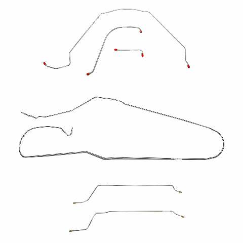 Brake Line for 1966 Chevy Malibu Convertible w/ Power Drum, Complete