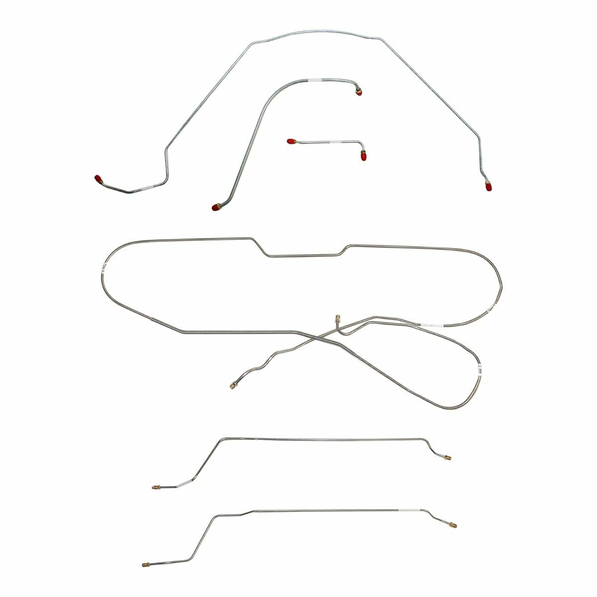 Complete Brake Line Kit for 1965 Chevy Malibu Hardtop w/ Power Drum ABS drum brakes stainless steel