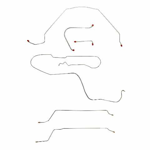 Complete Brake Line Kit for 1965 Chevy Malibu Hardtop w/ Manual Drum