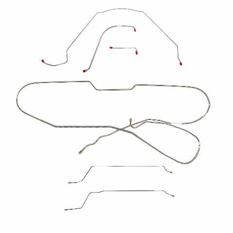 Complete Brake Line Kit for 1966 Chevy Malibu Hardtop w/ Power Drum