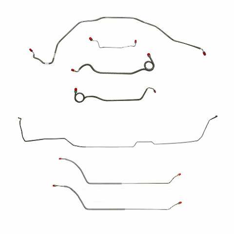 69 Chevy Malibu Hardtop w/ Manual Drum Brake, Complete Brake Line CBK0294SS