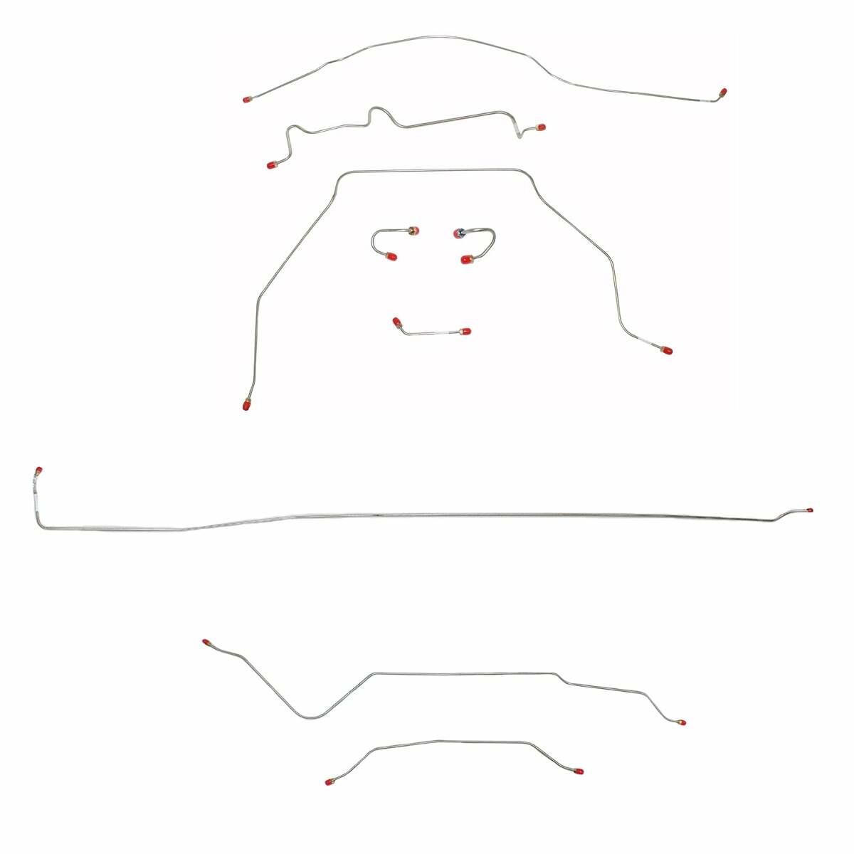 Complete Brake Line Kit for 1967-1970 Chevy C10 / GM C1500 Truck Standard Brakes ABS 2WD short bed stainless steel