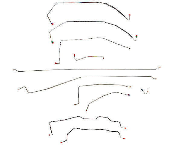 Complete Brake Line Kit for 1987-1991 Chevy R3500 stainless steel