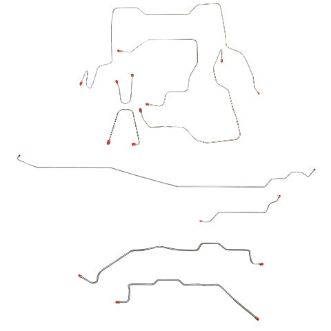 1995-2000 Chevy K2500 Complete Brake Line Kit Reg Cab Short Bed SRW Stainless CBK0345SS