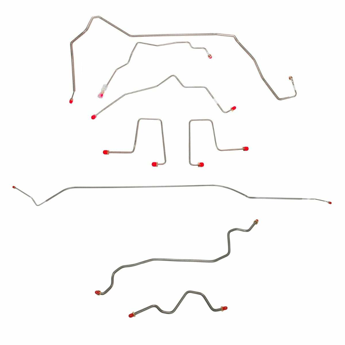 Complete Brake Line Kit for 1998-1900 Chevy S10/Blazer, non ZR2 models, , 4 Door, Rear Disc; ABS 4WD stainless steel