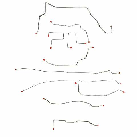 Complete Brake Line Kit for 2001-2004 GM Sonoma/Jimmy, ZR2 models, ; 4WD