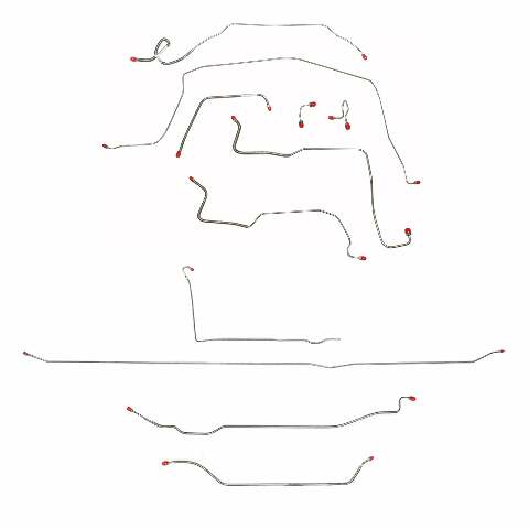 Replacement Line for 1971-1972 Chevy C10 / GM C1500, , Standard Brakes 2WD long bed