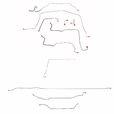 Replacement Line for 1971-1972 Chevy C10 / GM C1500, , Standard Brakes 2WD short bed