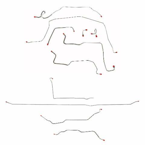 Replacement Line for 1971-1972 Chevy C10 / GM C1500, , Standard Brakes 2WD long bed