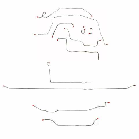 Replacement Line for 1971-1972 Chevy C10 / GM C1500, , Power Brakes 2WD long bed