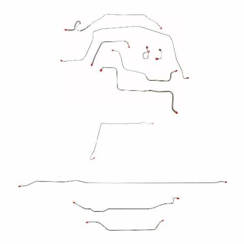 Replacement Line for 1971-1972 Chevy C10 / GM C1500, , Power Brakes 2WD short bed