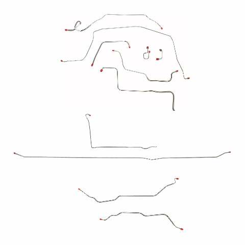 Replacement Line for 1971-1972 Chevy C10 / GM C1500, , Power Brakes 2WD long bed