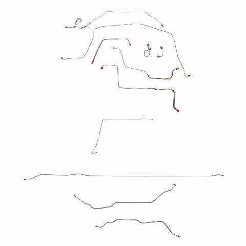 Replacement Line for 1971-1972 Chevy C10 / GM C1500, , Power Brakes 2WD short bed
