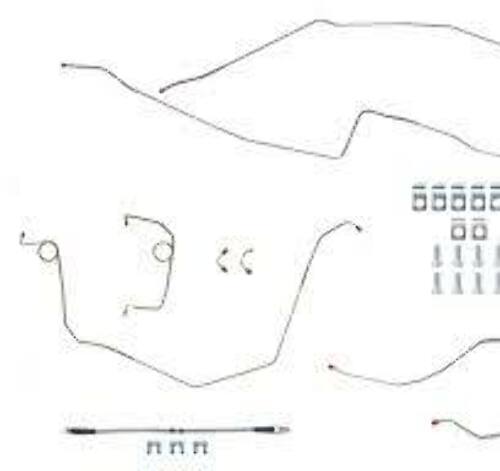 Chevy Convertible Conversion Complete Brake Line Kit; Fine Lines-CBK0413SS