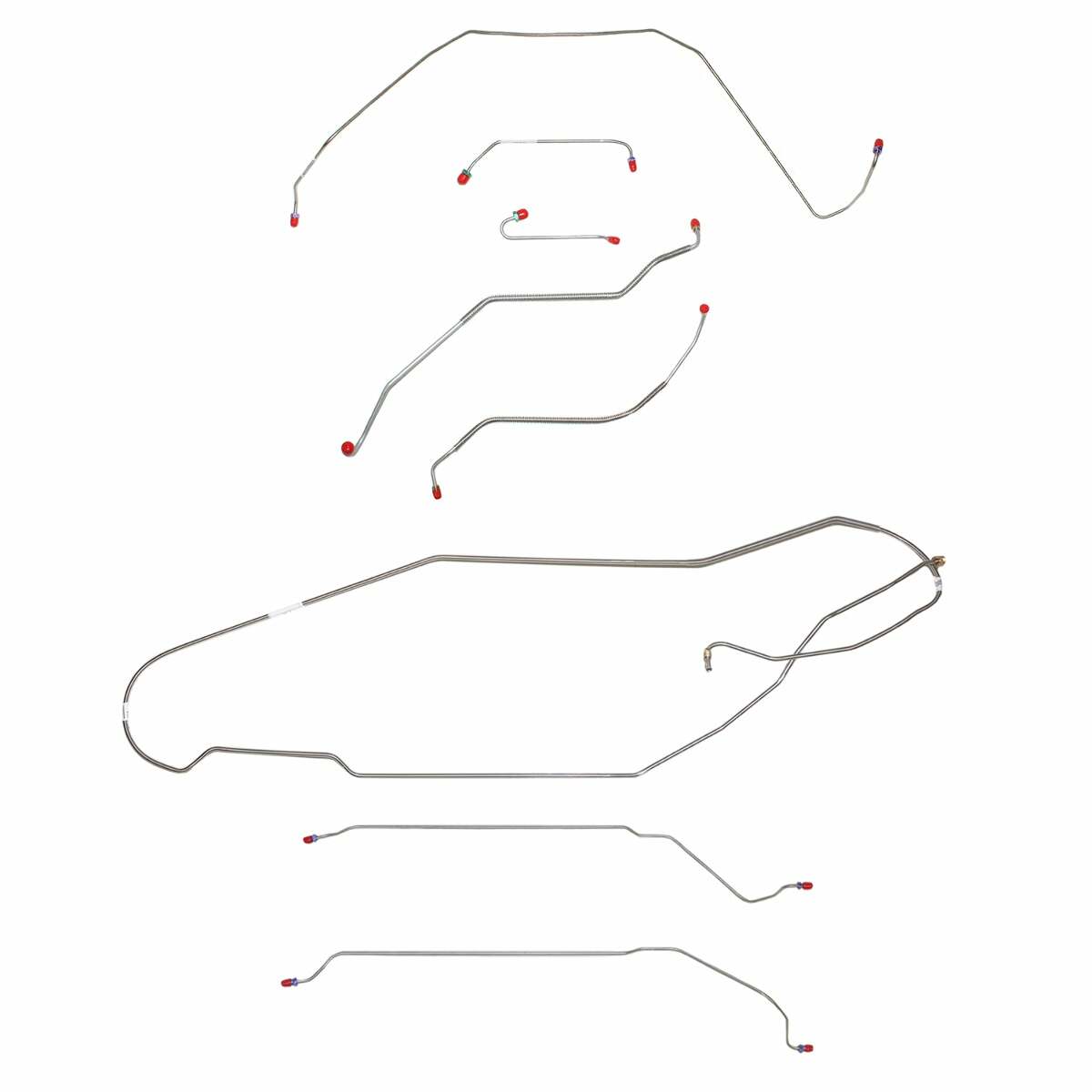 Fits 1967 Buick Skylark/GS w/Power Disc, Hardtop Complete Brake Line CBK0431SS