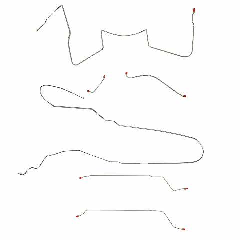 Brake Line for 1964-1965 LeMans/GTO w/ Power Drum, Convertible Complete