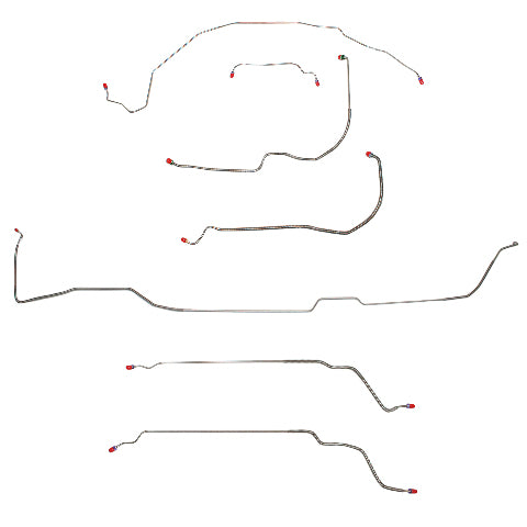Buick, Pontiac, Oldsmobile w/ Hardtop Complete Brake Line Kit; CBK0483SS
