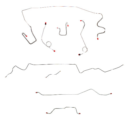 Mopar A Body Complete Brake Line Kit; Fine Lines-CBK0537SS