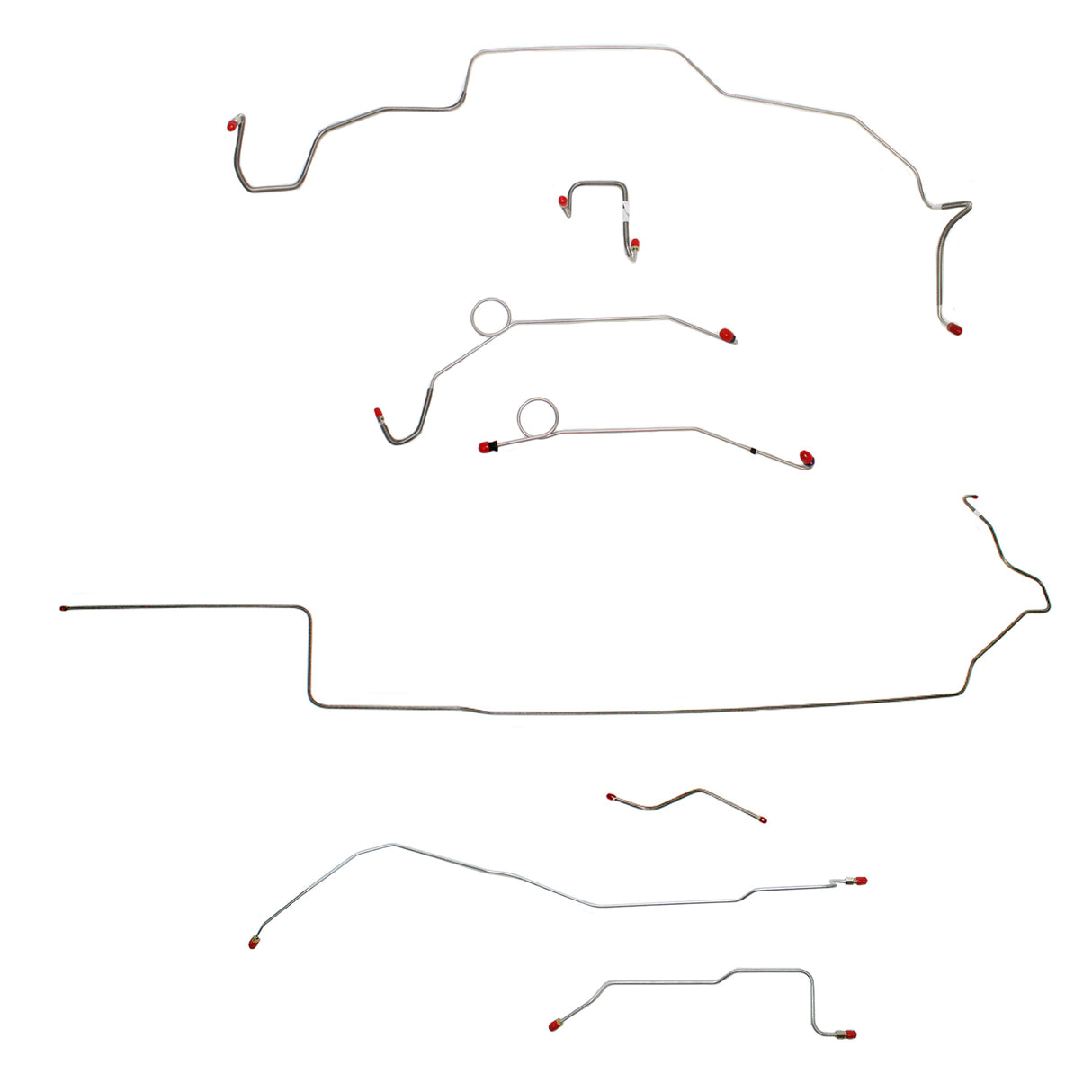 Mopar B Body Complete Brake Line Kit; Fine Lines-CBK0651SS